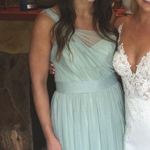 Amsale Bridesmaids Dress G949U Sage Tulle